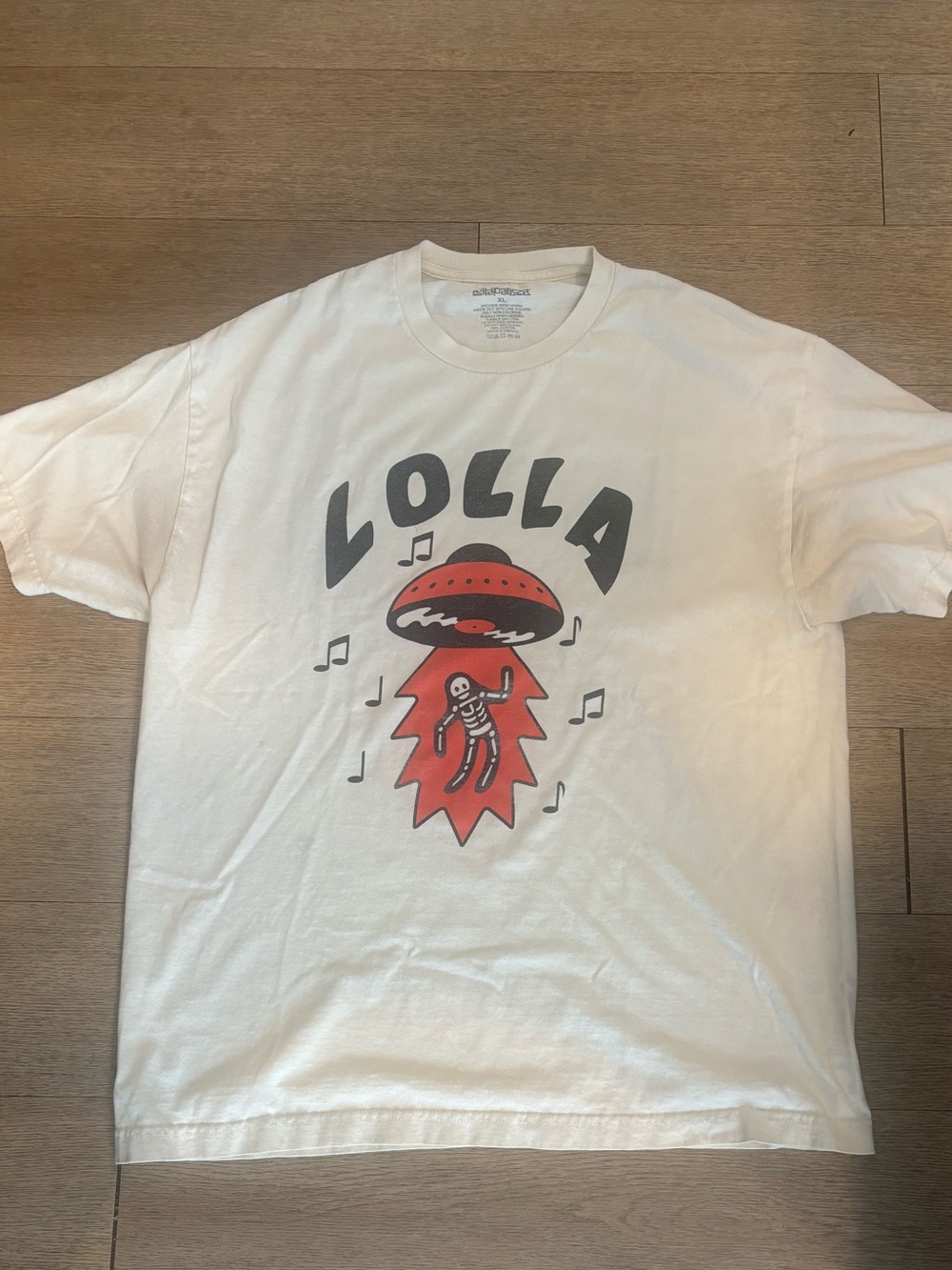 2021 Lolla Lollapalooza Concert Shirt - White Men's Crewneck T-Shirt XL